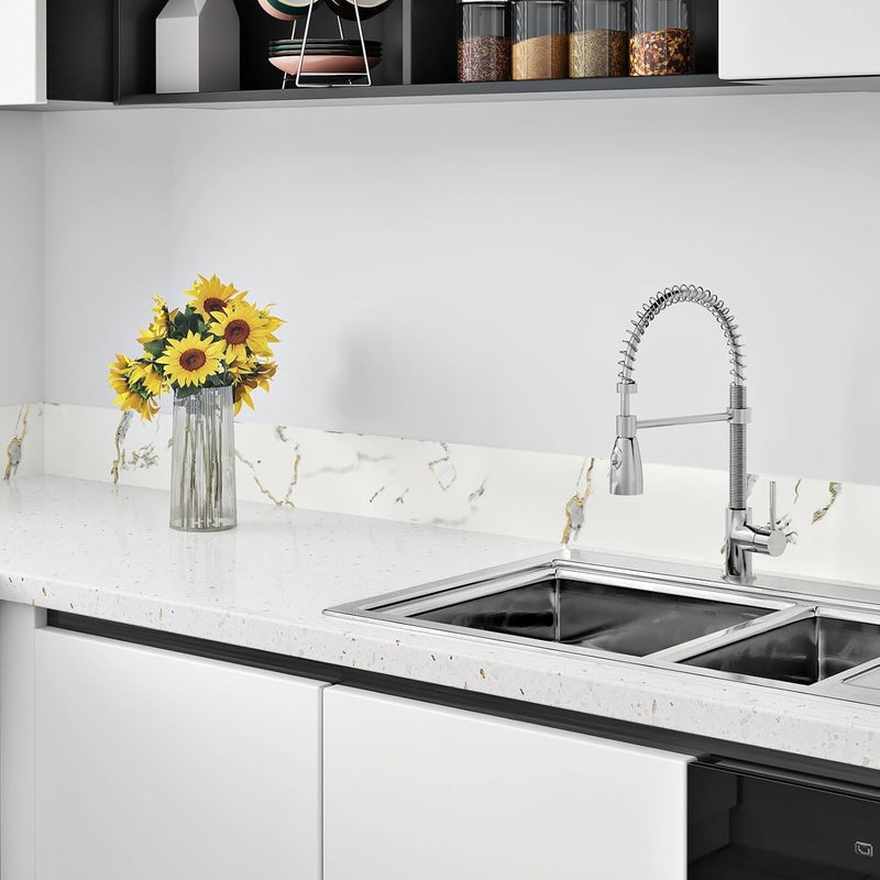 Wallercity White/Gold Marble Peel and Stick Wallpaper Borders for Counter Frame Marble Wall Paper Border Stickers for Bathroom Wall Decor 3.94''x394'' Vinyl Waterproof Border Film for Mirror Frame - Image 4